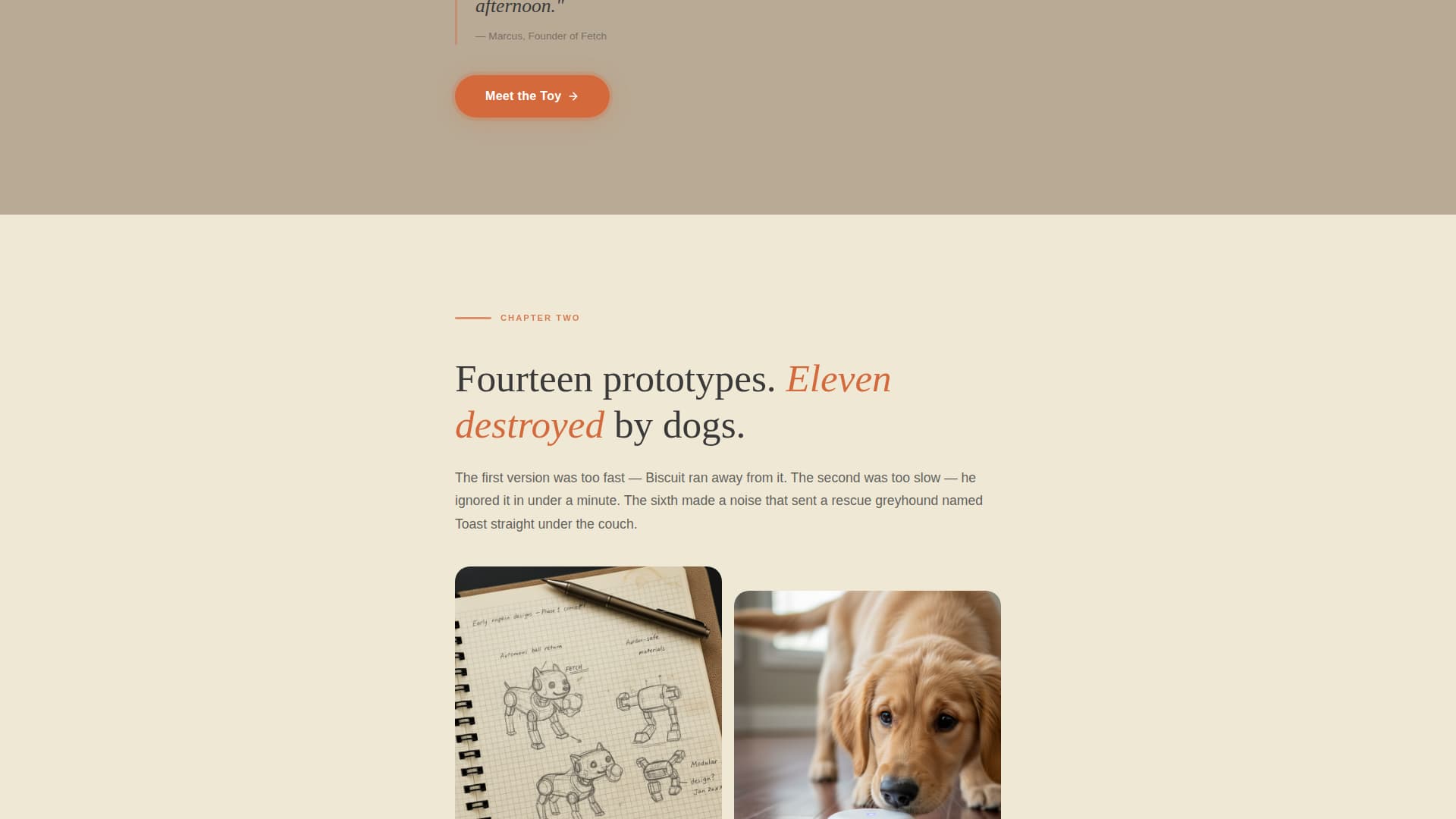 Fetch - Heartwarming Pettech Landing Page Template