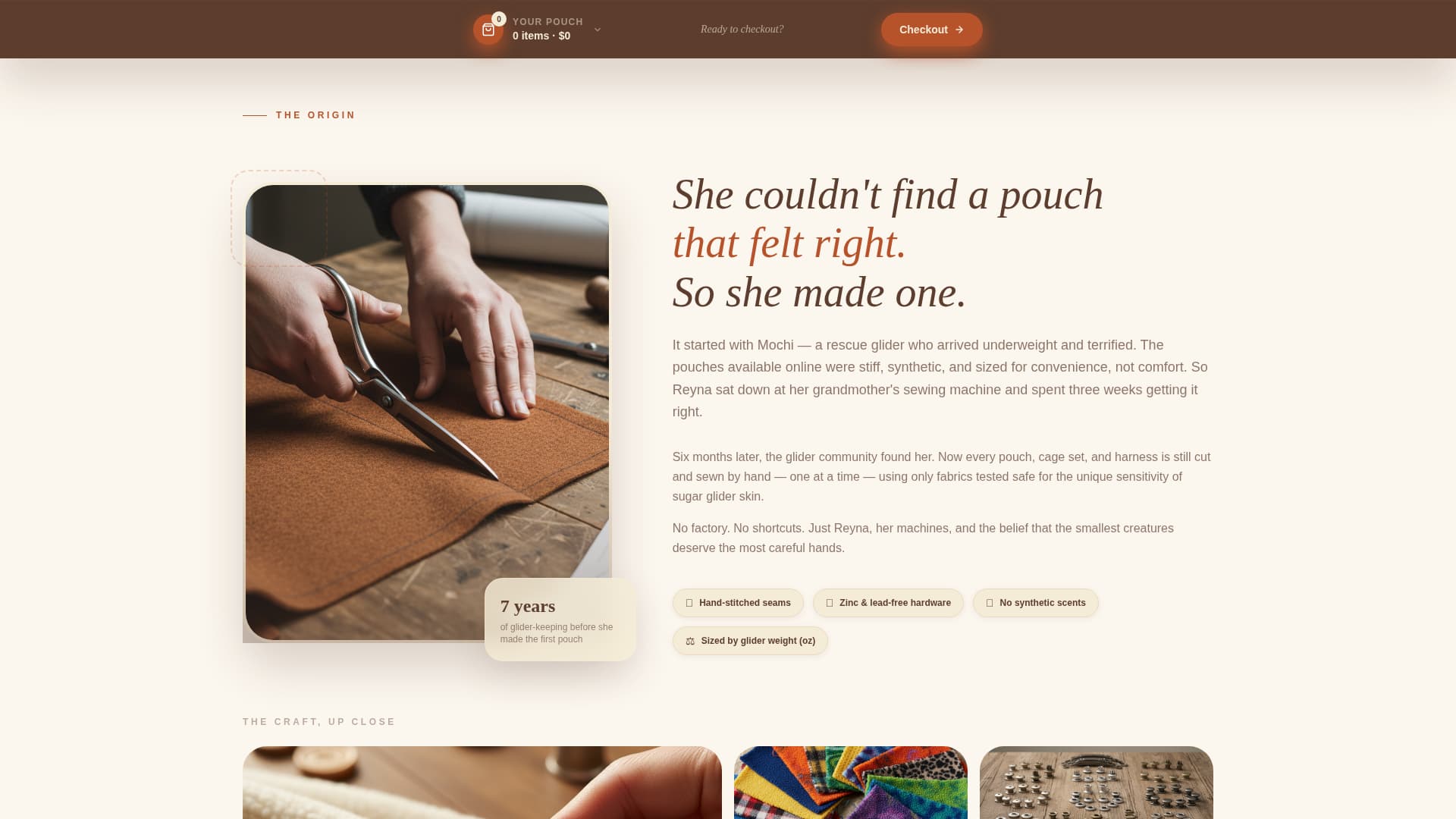 Glide - Handcrafted Sugarglider Landing Page Template