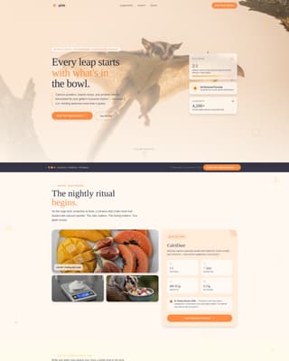 Glide - Vibrant Sugarglider Landing Page Template