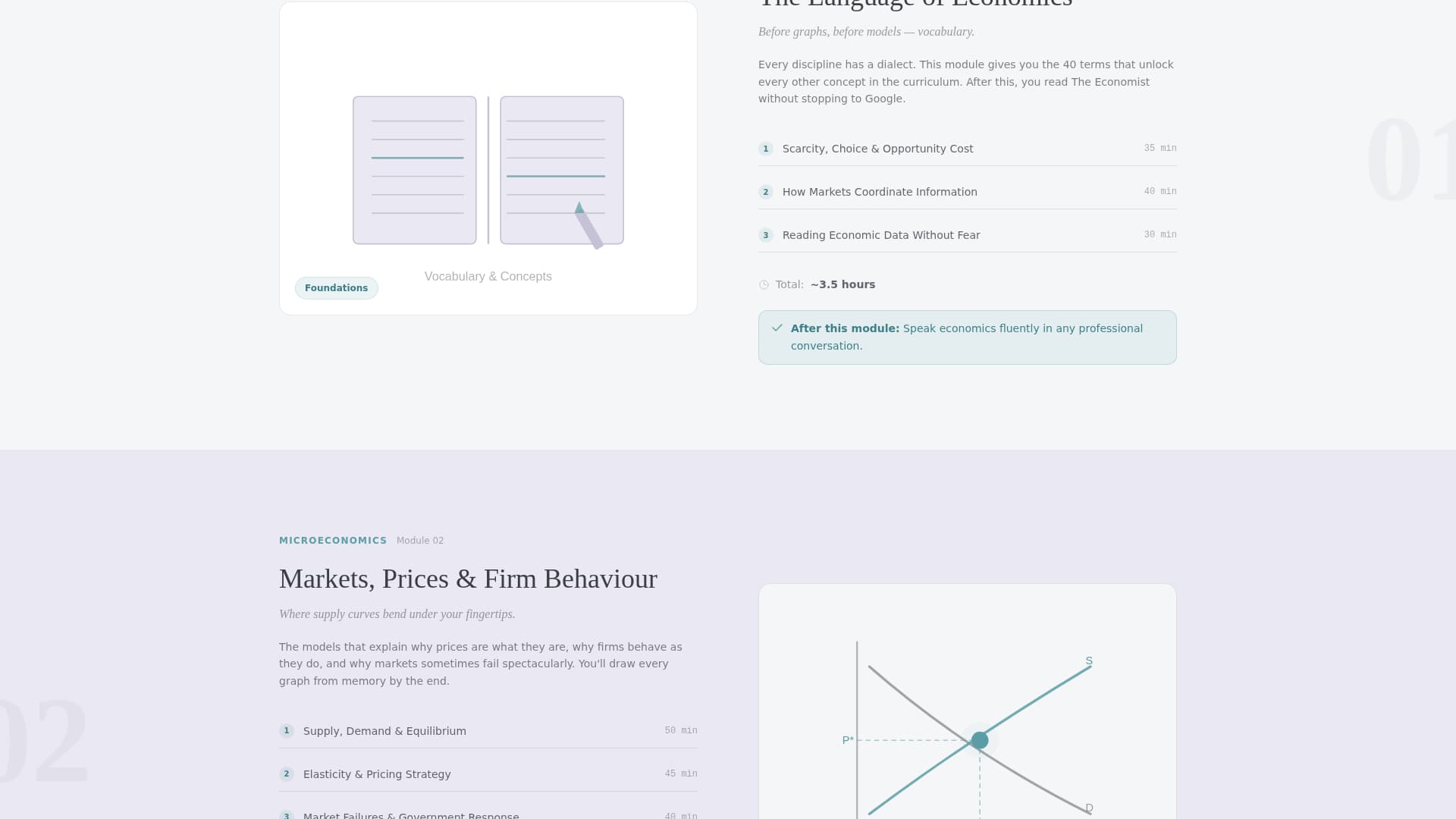 Equilibrium - Precision Economics Landing Page Template