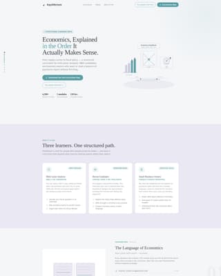 Equilibrium - Precision Economics Landing Page Template