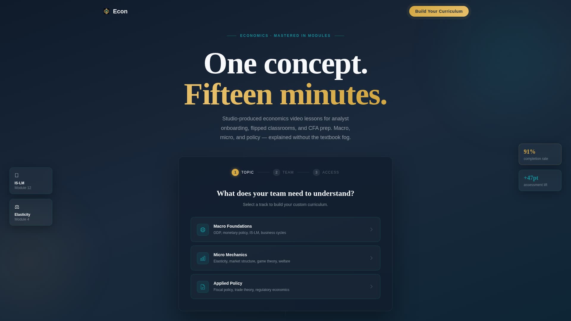 Econ - Precision Economics Landing Page Template