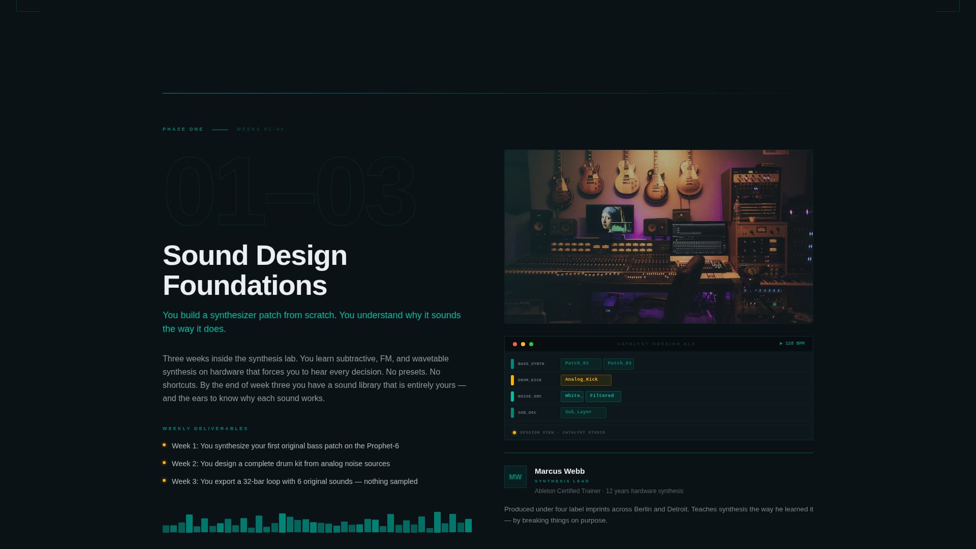 Catalyst - Institutional Electronic Music Landing Page Template