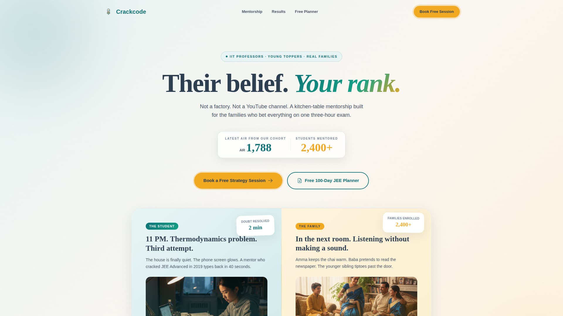 Crackcode - Transformative Engineering Exam Landing Page Template