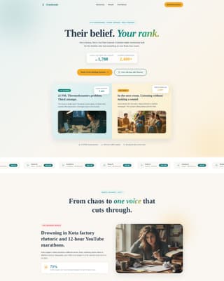 Crackcode - Transformative Engineering Exam Landing Page Template