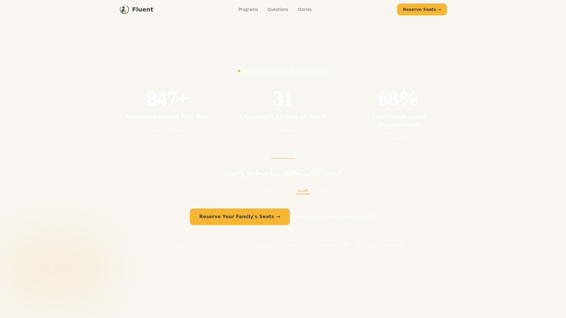 Fluent - Welcoming Esl Landing Page Template
