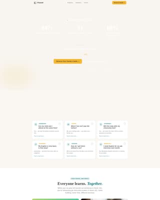 Fluent - Welcoming Esl Landing Page Template