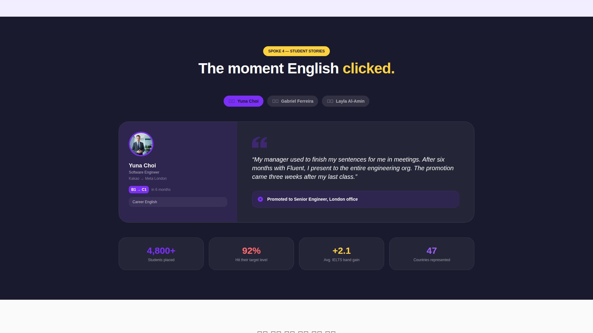 Fluent - Playful ESL Landing Page Template