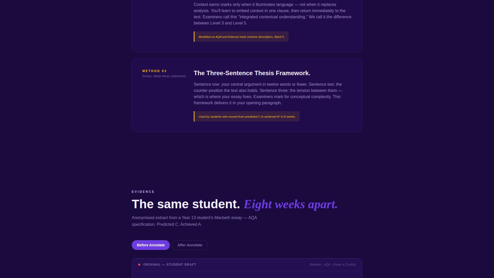 Annotate - Transformative Literature Landing Page Template