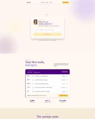Folio - Enchanting Literature Landing Page Template
