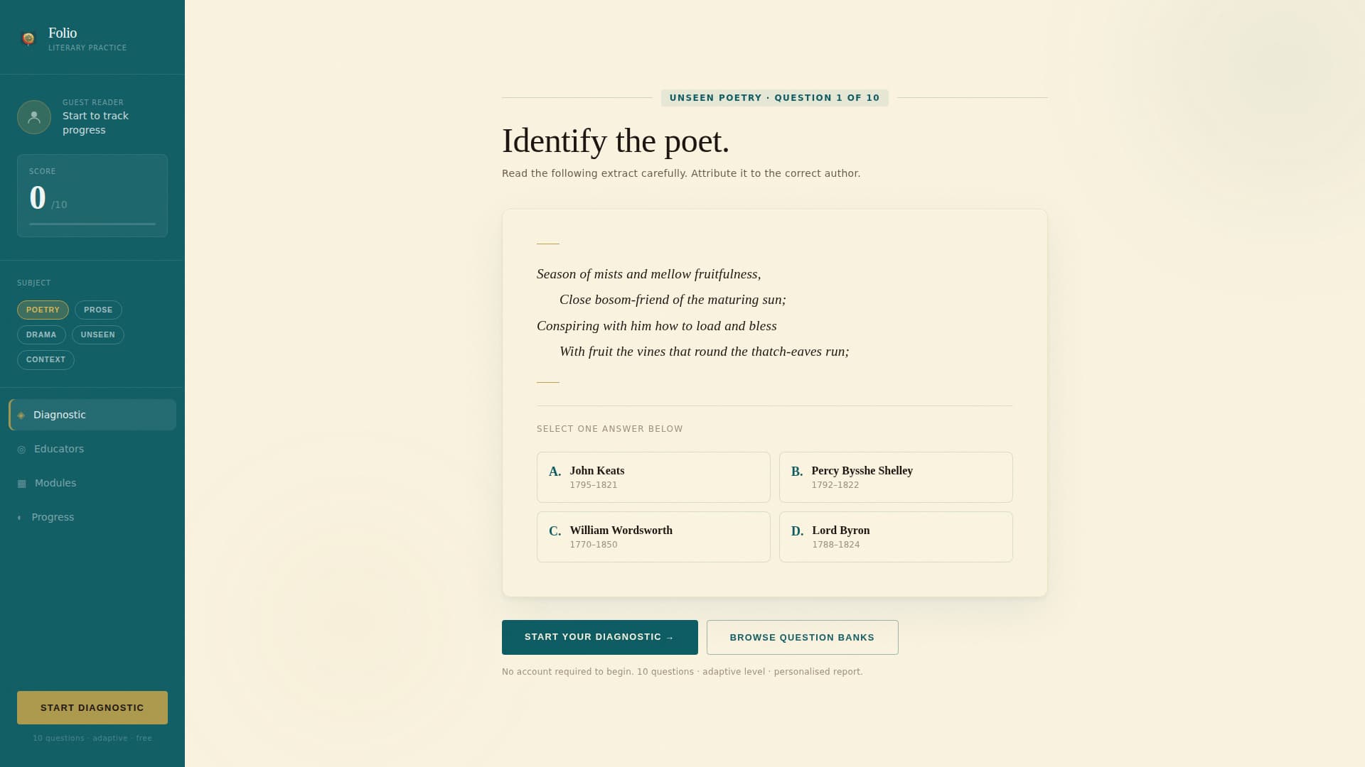 Folio - Authoritative Literature Landing Page Template