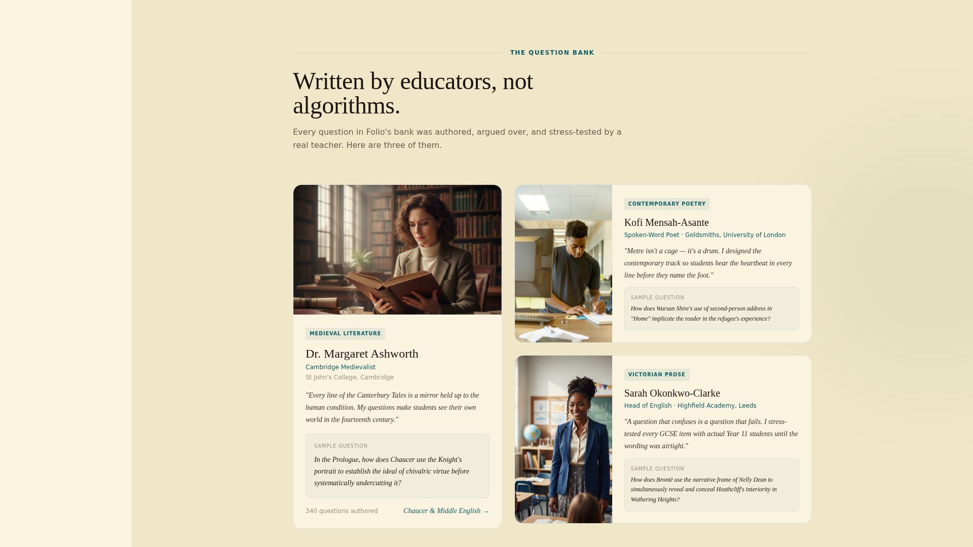Folio - Authoritative Literature Landing Page Template