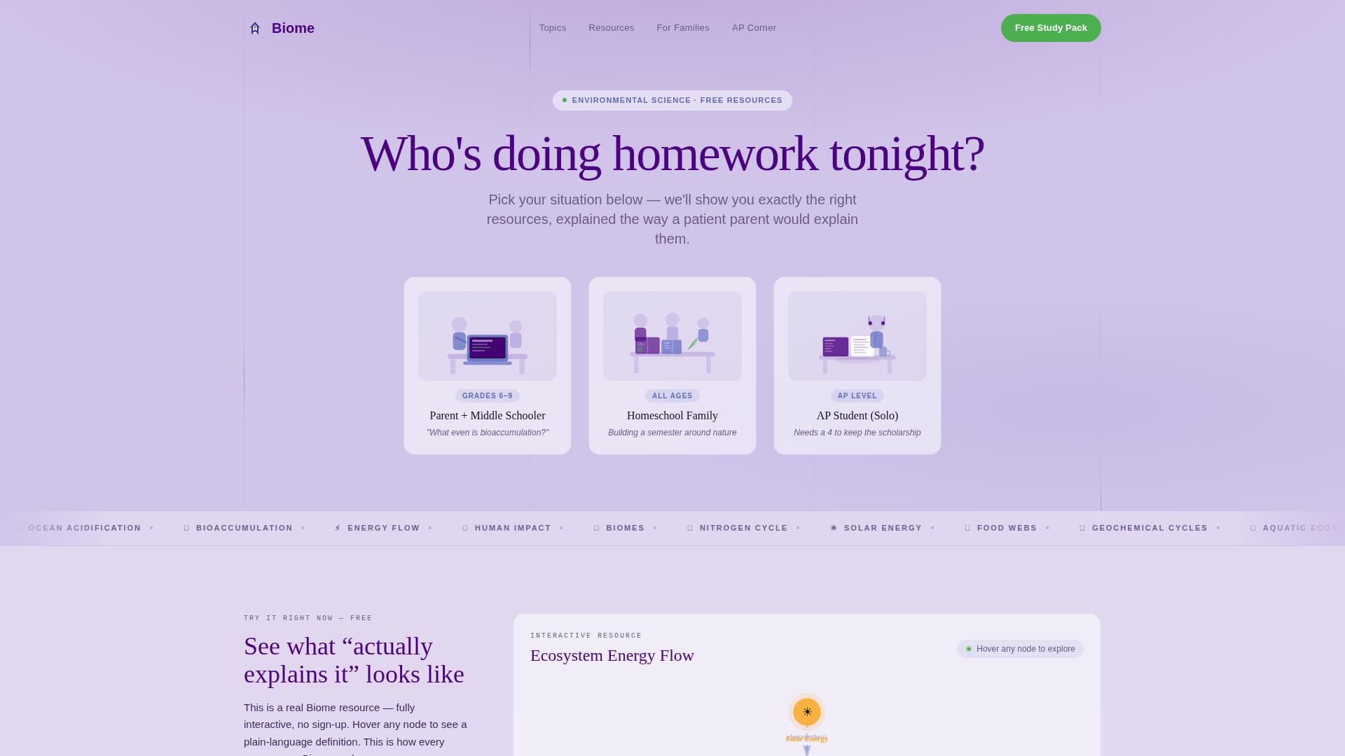 Biome - Illuminating Environmental Science Landing Page Template