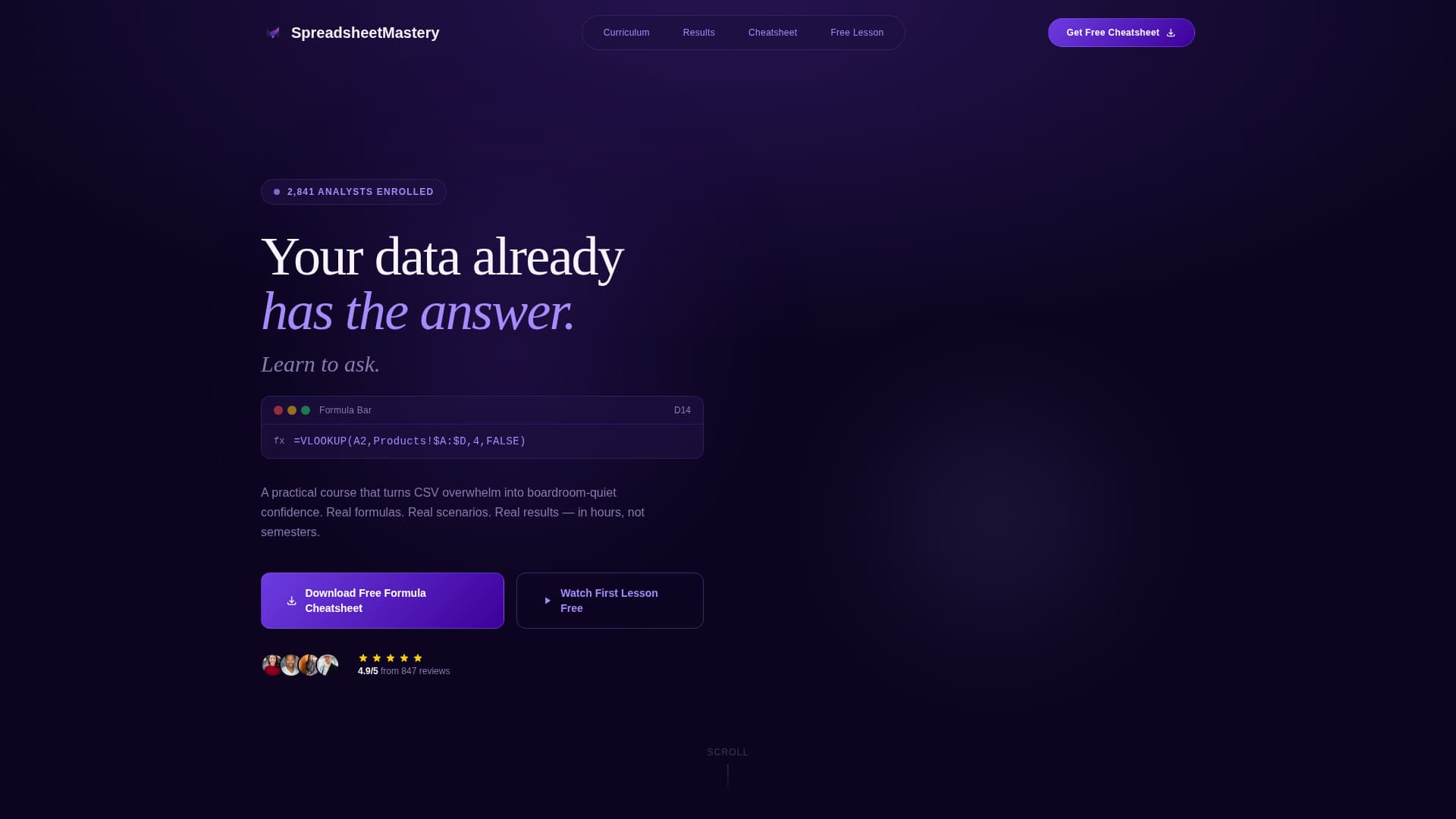 Spreadsheet - Powerful Excel Landing Page Template
