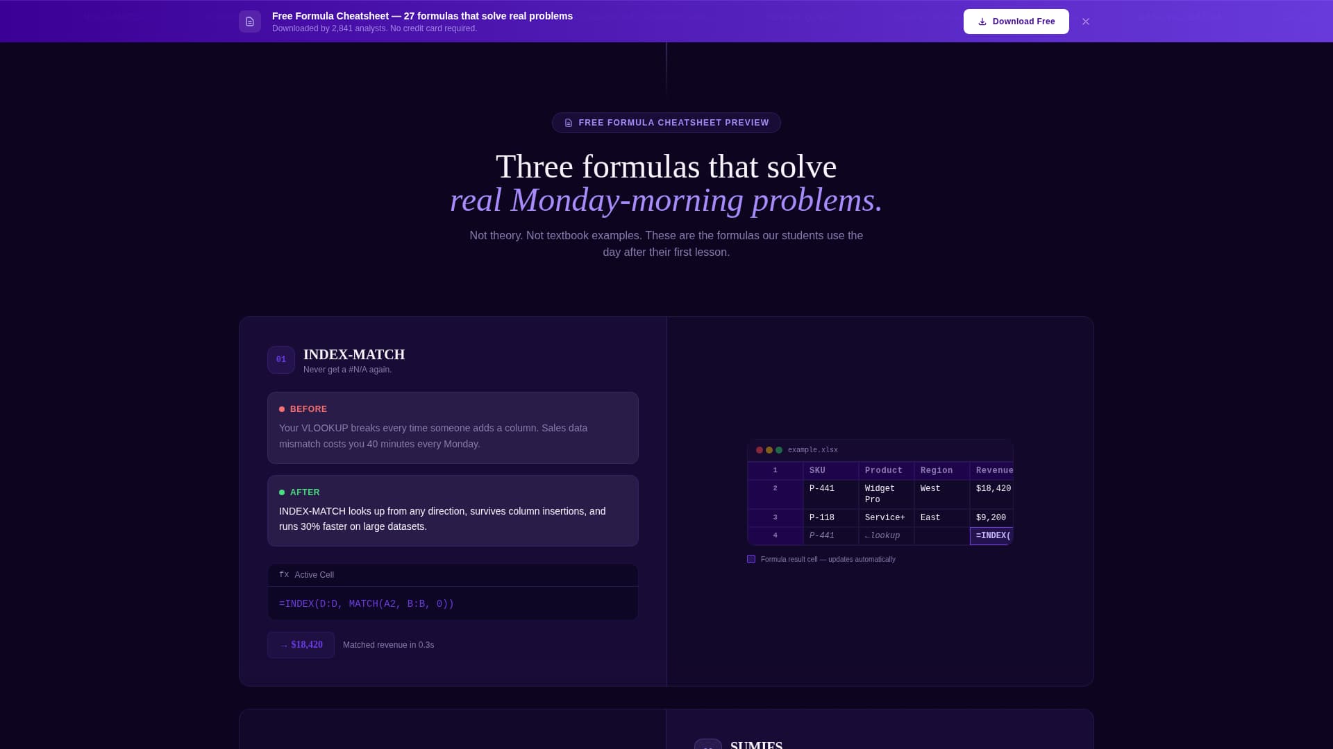 Spreadsheet - Powerful Excel Landing Page Template