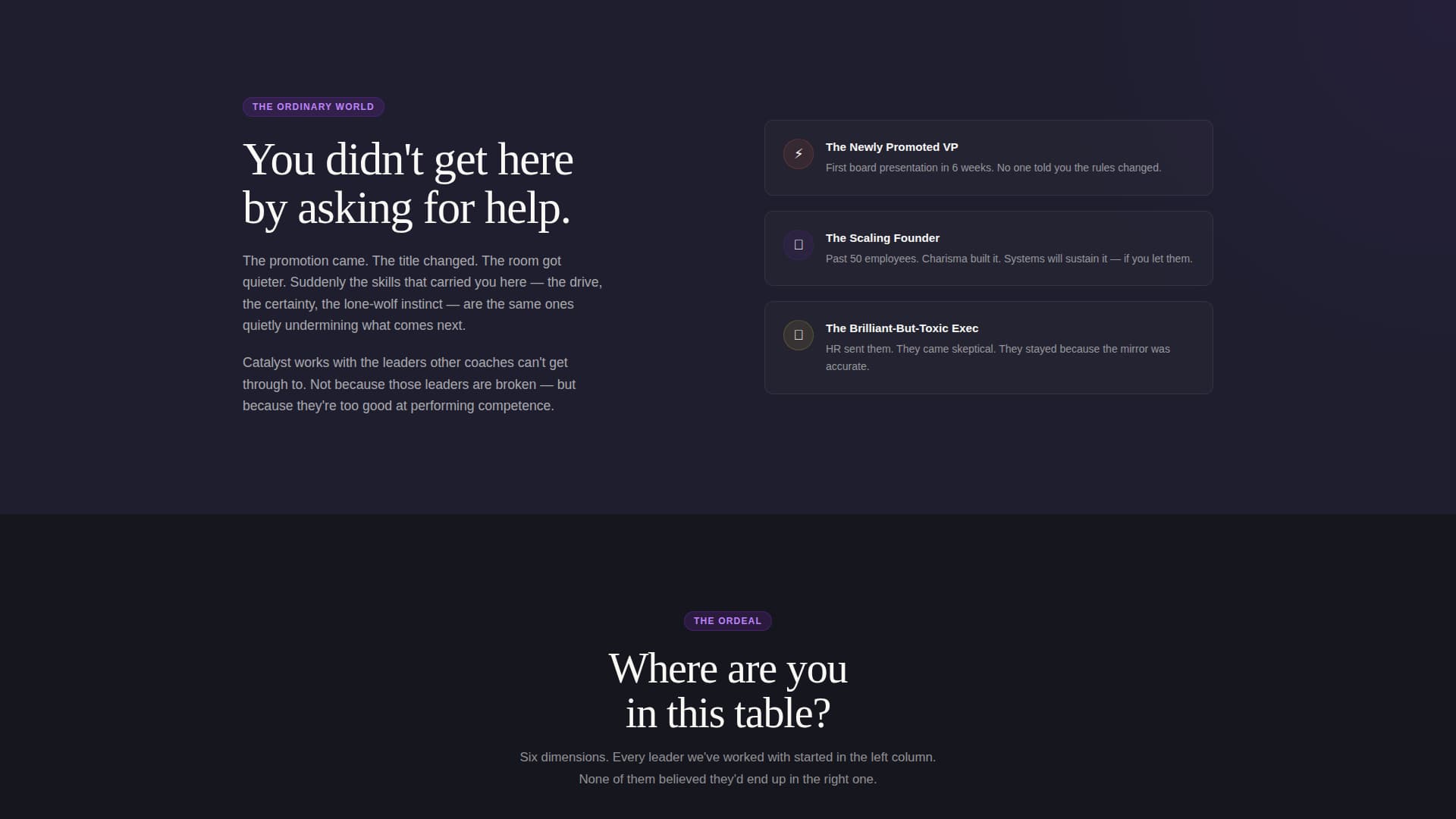 Ignite — Visionary Executive Coaching Landing Page Template