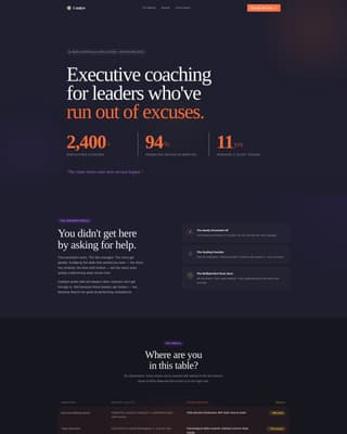 Ignite — Visionary Executive Coaching Landing Page Template