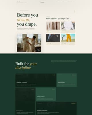 Atelier - Prestigious Fashion Design Landing Page Template