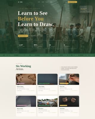 Atelier - Inspiring Fine Art Academy Landing Page Template