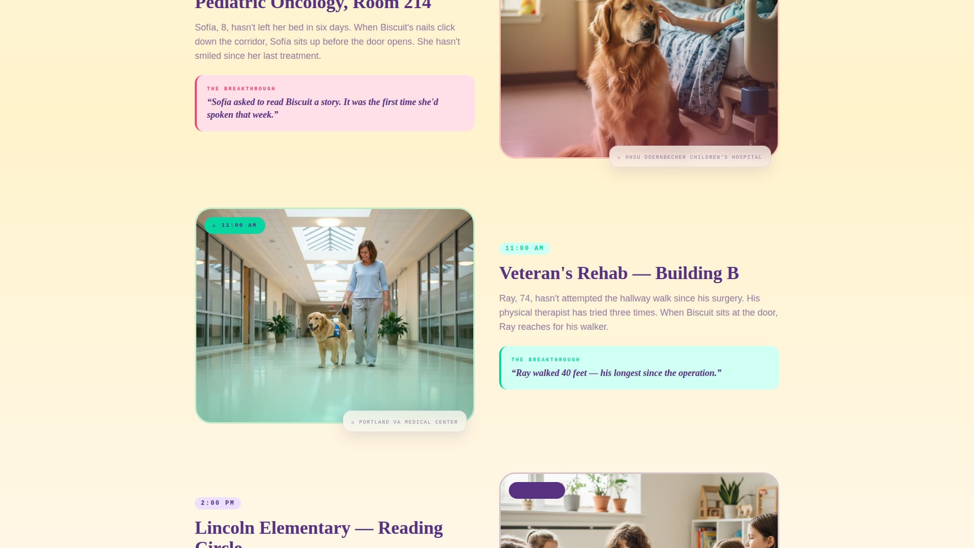 Pawprint - Heartwarming Therapydog Landing Page Template