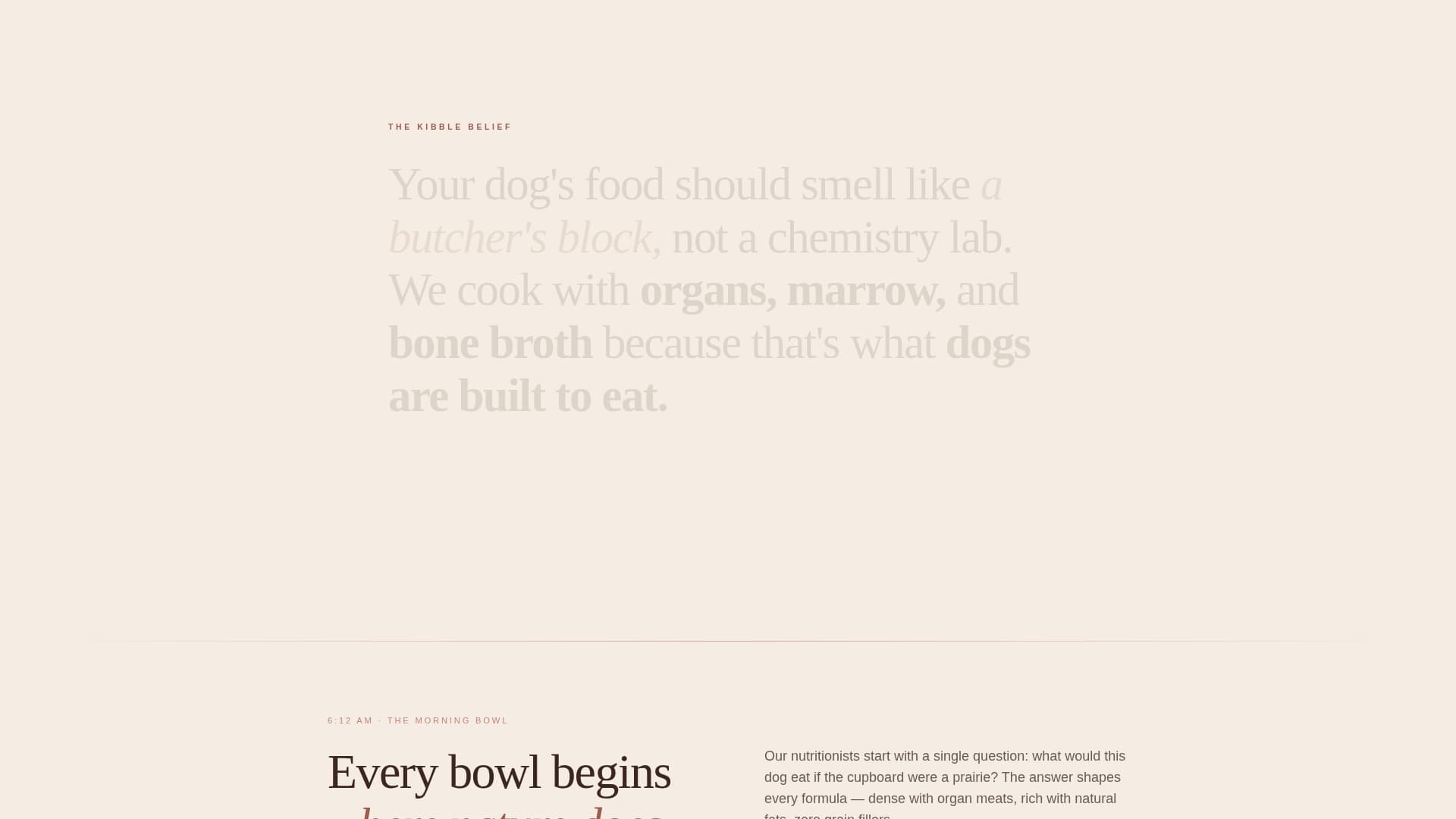 Kibble - Nourishing Veterinary Landing Page Template
