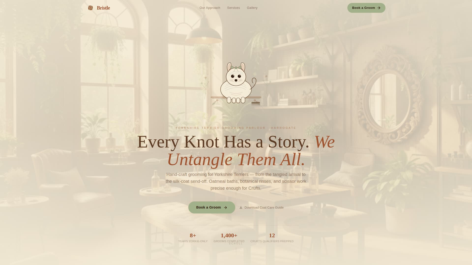 Bristle - Artisan Grooming Landing Page Template