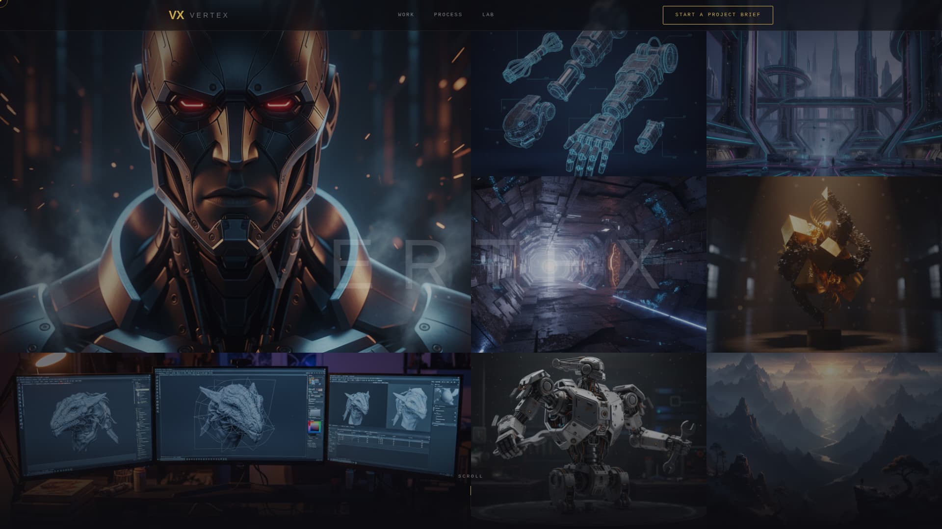 Vertex - Immersive Portfolio Landing Page Template