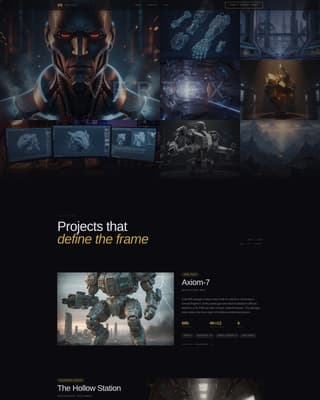 Vertex - Immersive Portfolio Landing Page Template