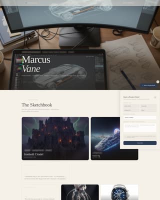 Atelier - Immersive 3D Artist Landing Page Template