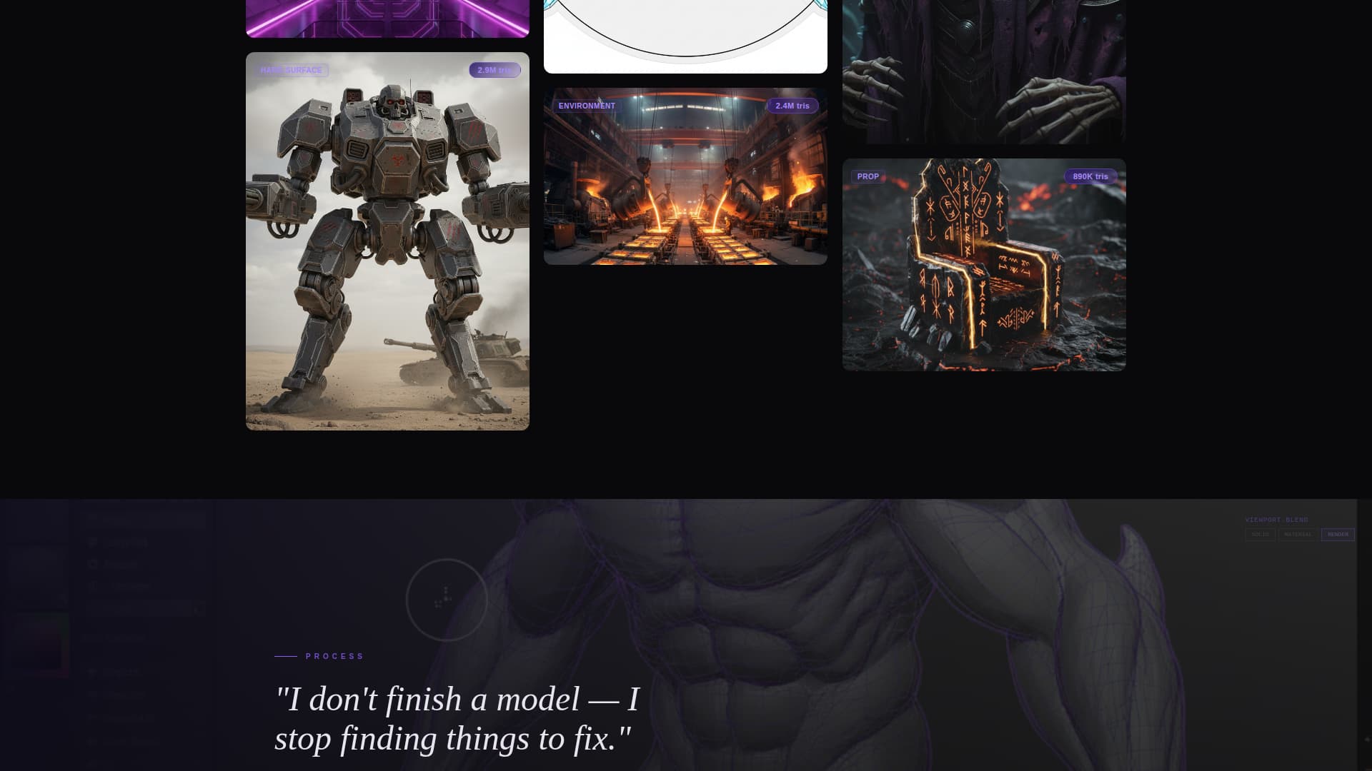 Vertex - Immersive 3D Artist Landing Page Template
