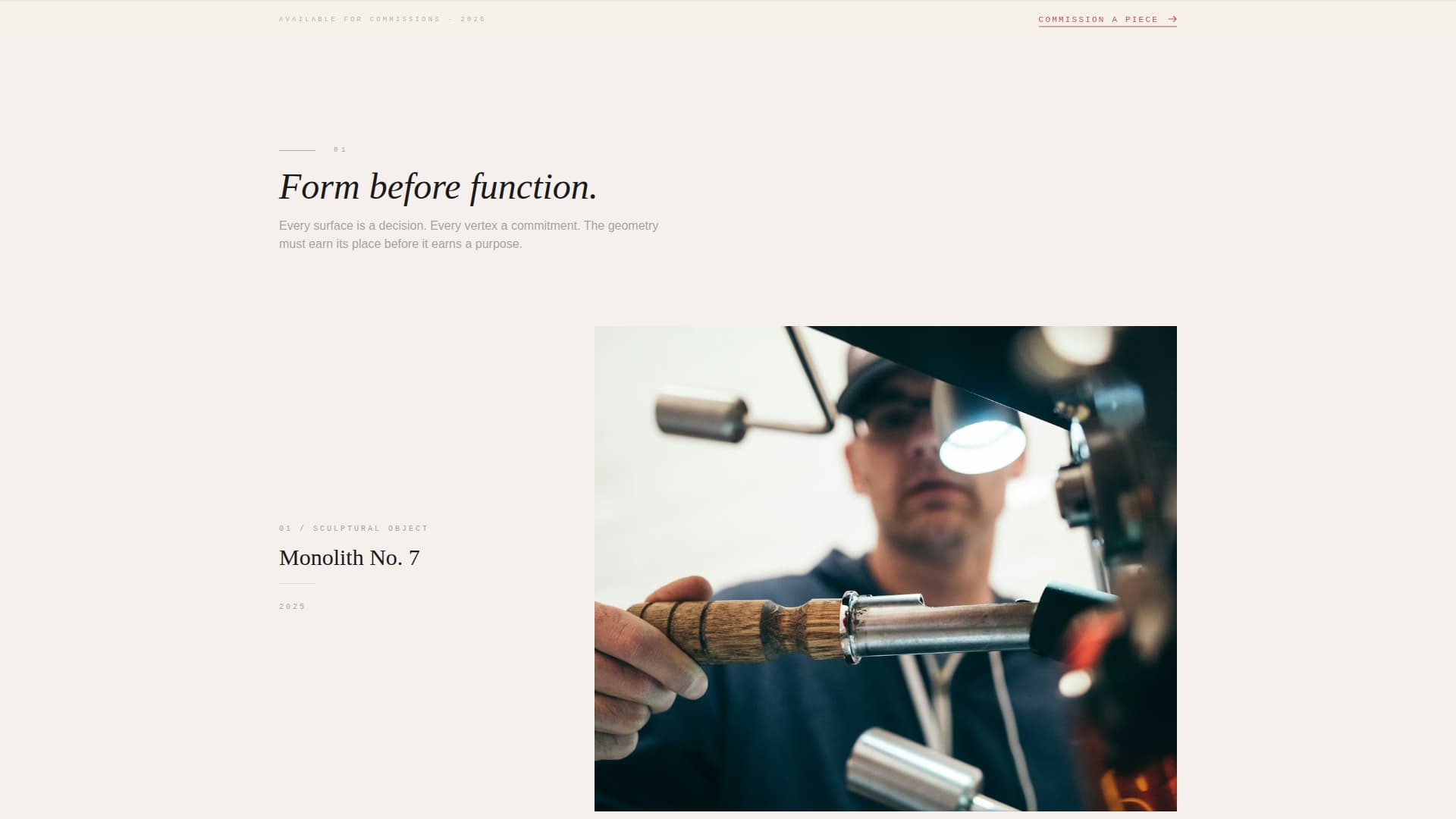 Sculpt - Artisan 3D Artist Landing Page Template