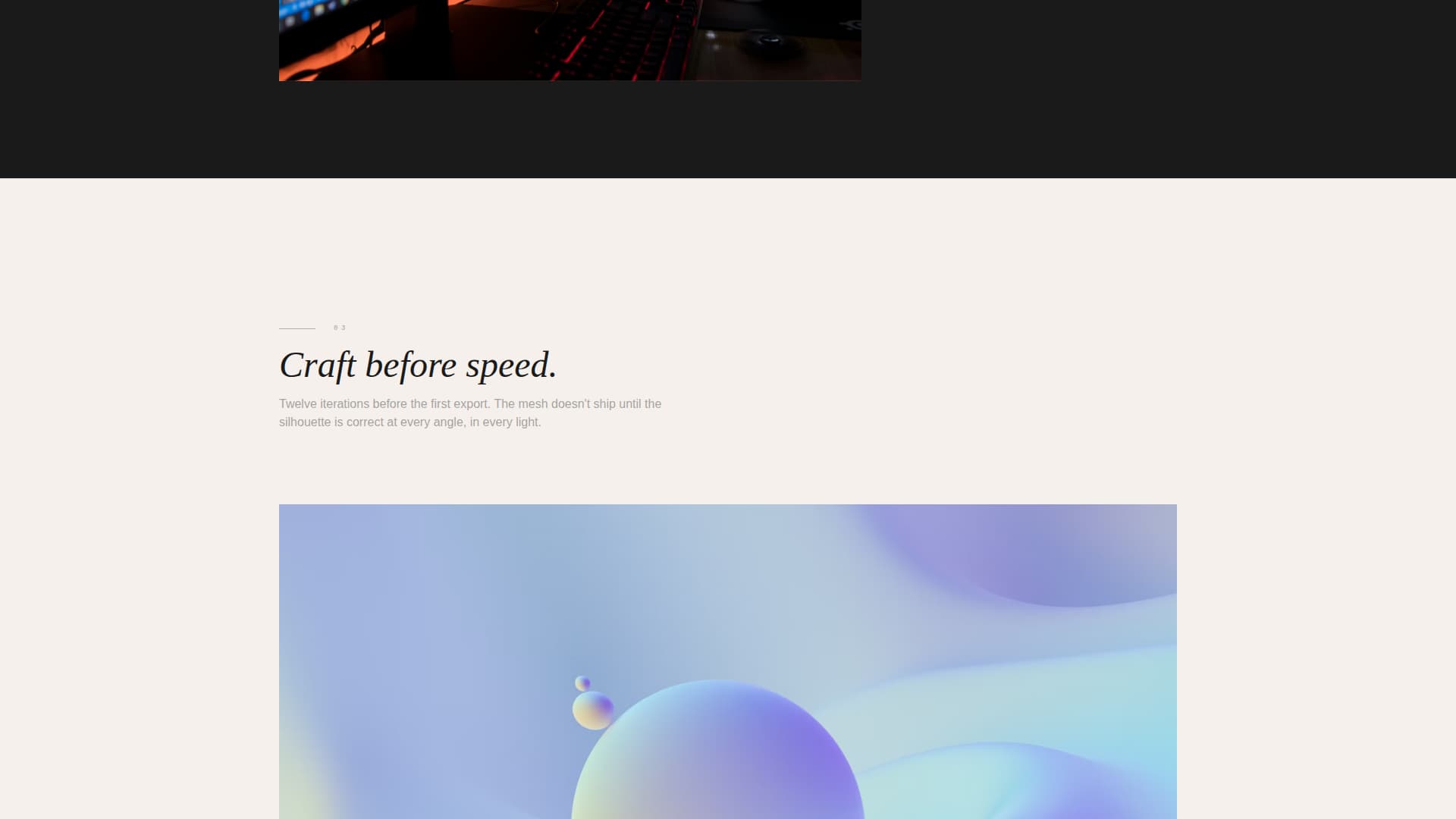 Sculpt - Artisan 3D Artist Landing Page Template