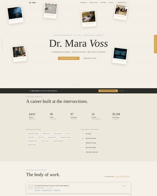 Folio - Scholarly Academic Landing Page Template