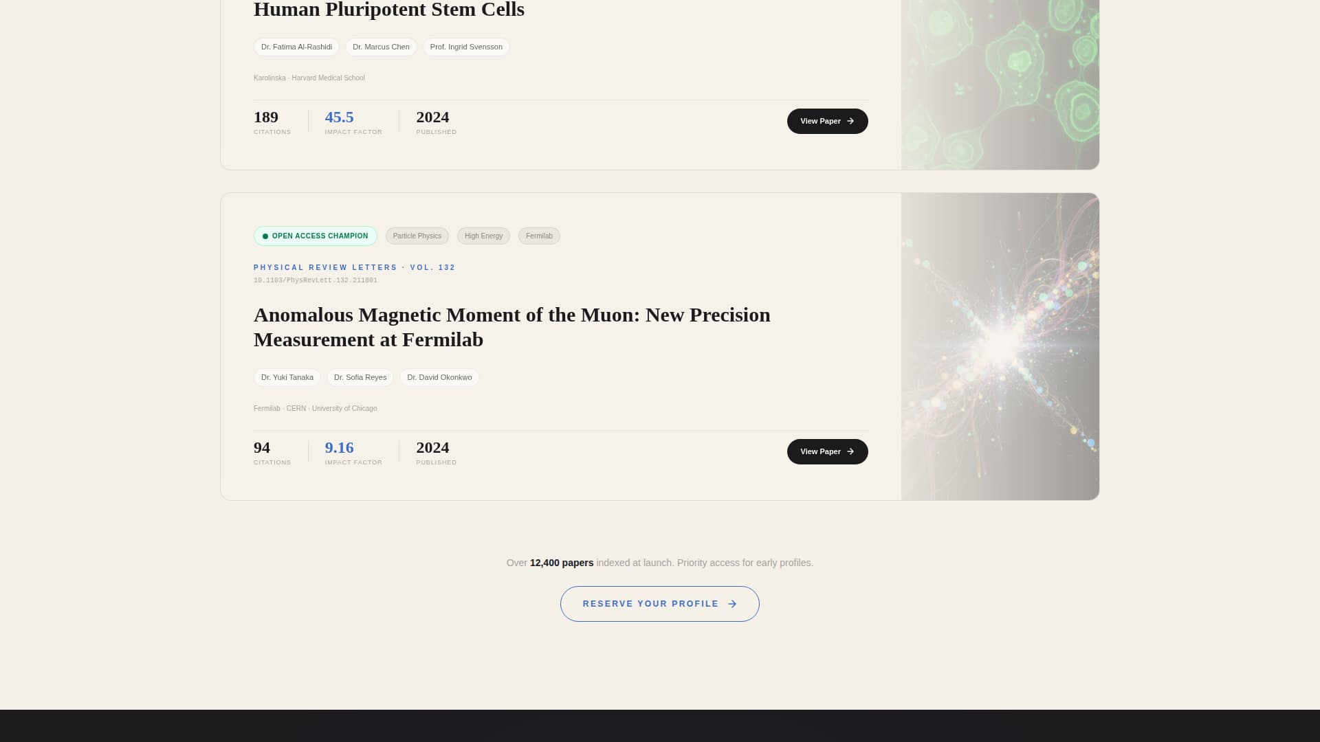 Cite - Prestigious Academic Landing Page Template