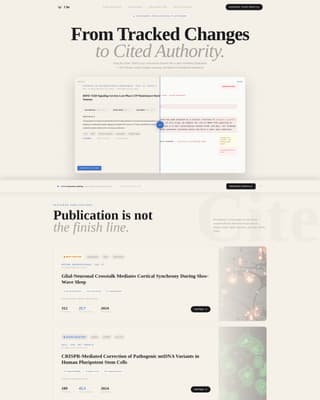 Cite - Prestigious Academic Landing Page Template