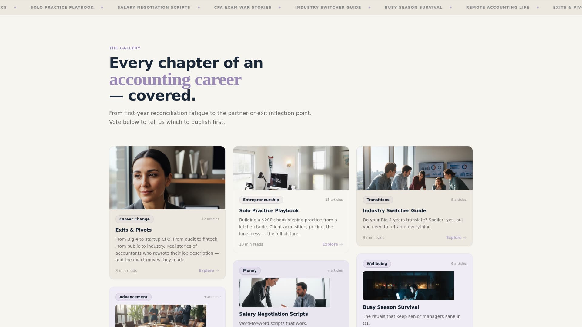 Ledger - Aspirational Accountant Landing Page Template