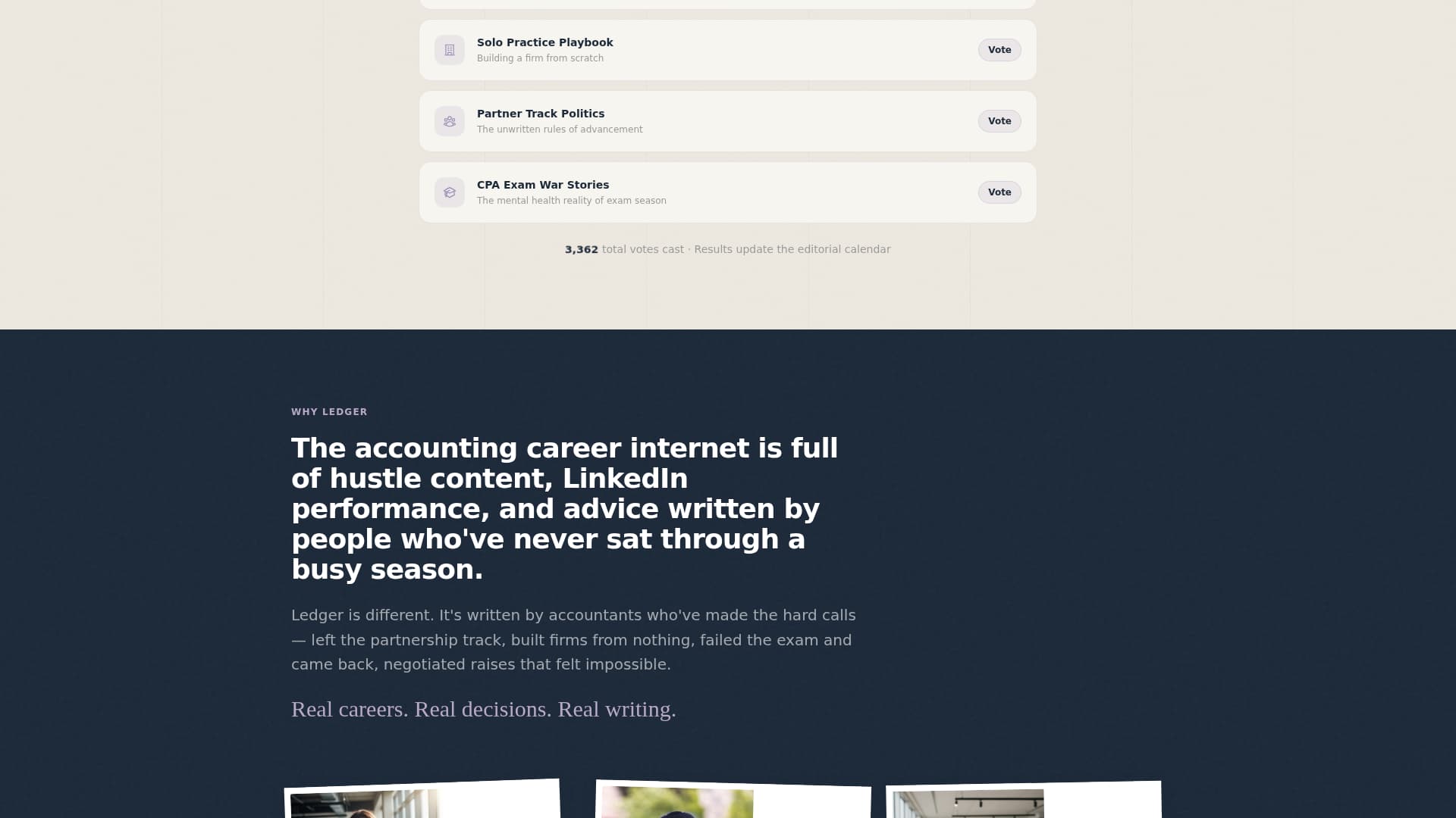 Ledger - Aspirational Accountant Landing Page Template
