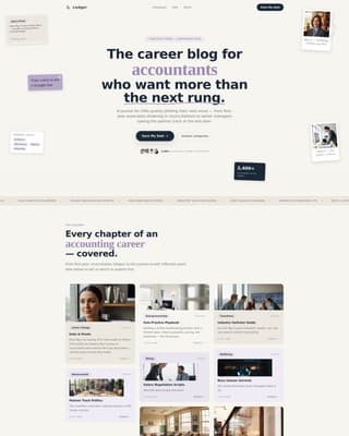Ledger - Aspirational Accountant Landing Page Template