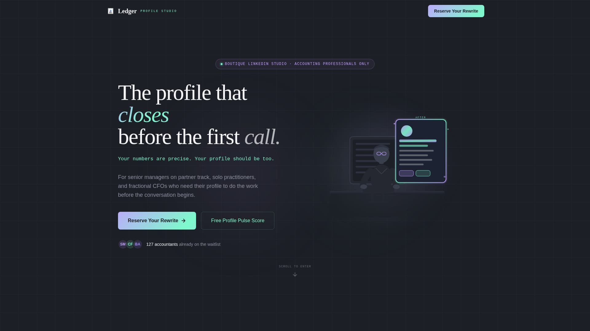 Ledger - Precision Accountant Landing Page Template