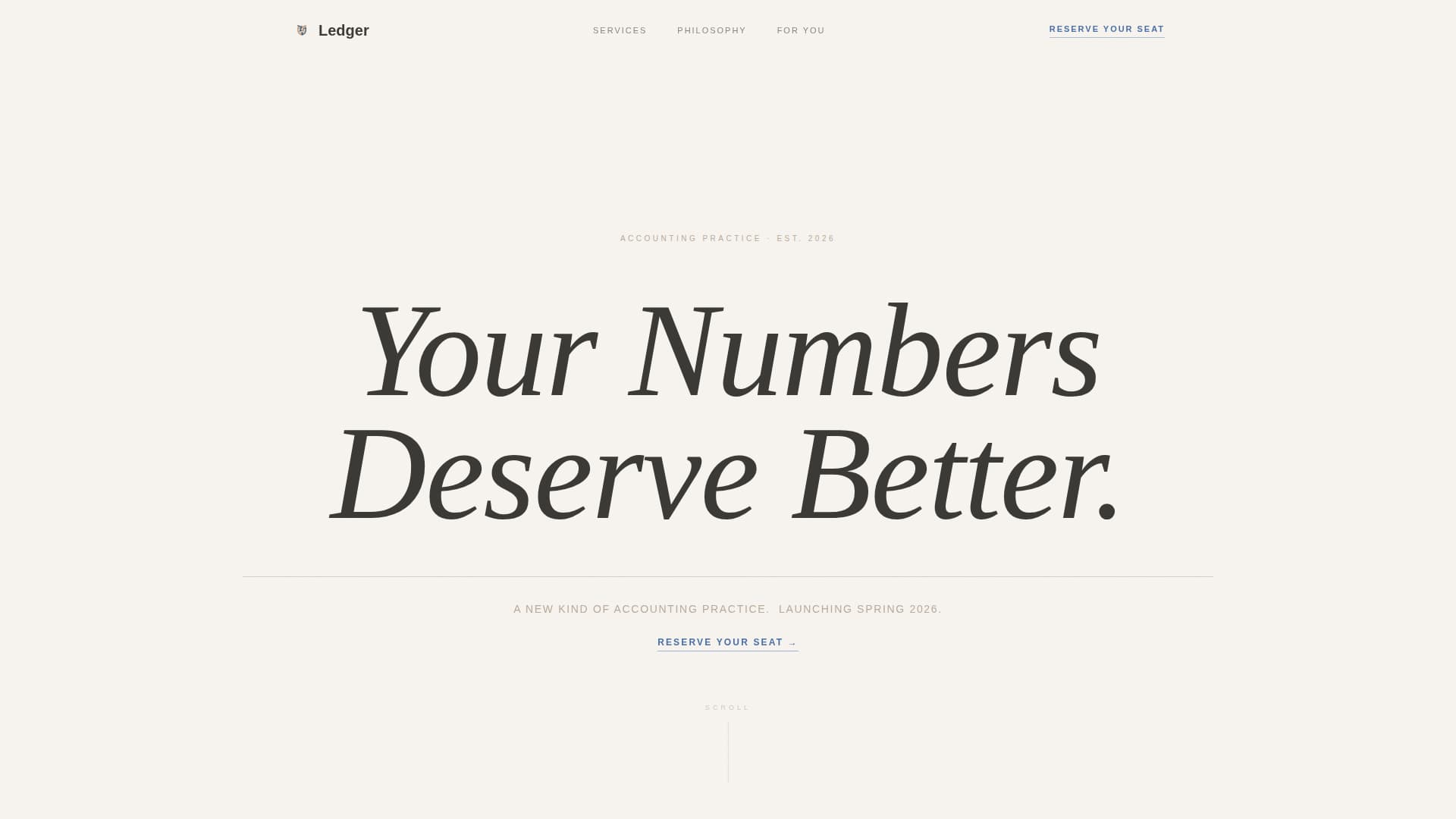 Ledger - Elegant Accountant Landing Page Template