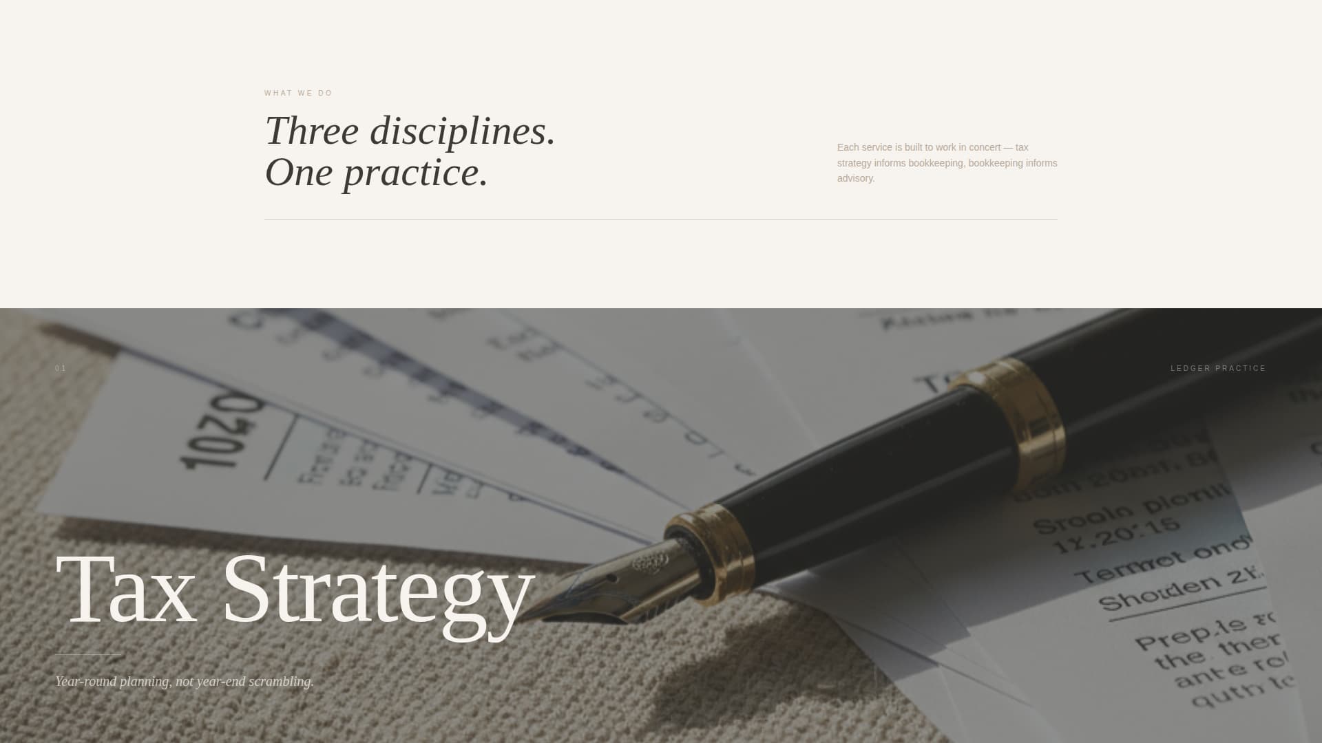 Ledger - Elegant Accountant Landing Page Template