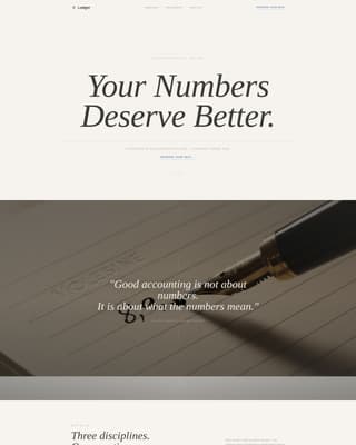 Ledger - Elegant Accountant Landing Page Template