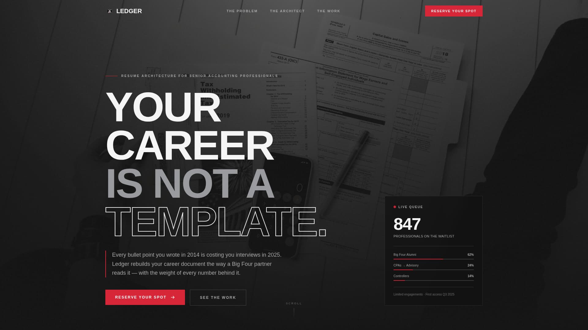 Ledger - Powerful Accountant Landing Page Template
