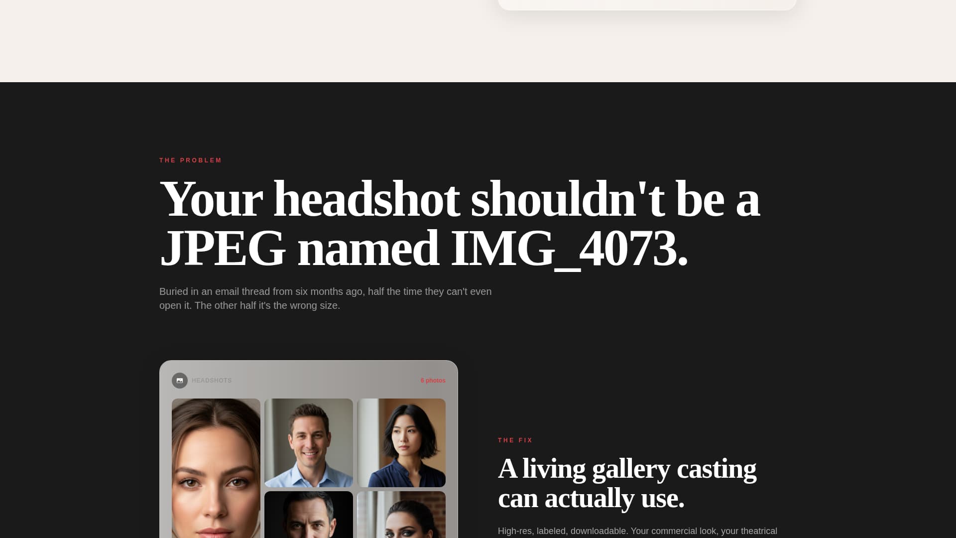 Headshot - Powerful Actor Landing Page Template