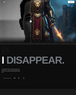 Reel - Cinematic Actor Landing Page Template