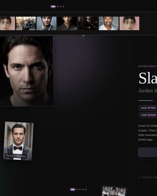 Slate - Iridescent Actor Landing Page Template