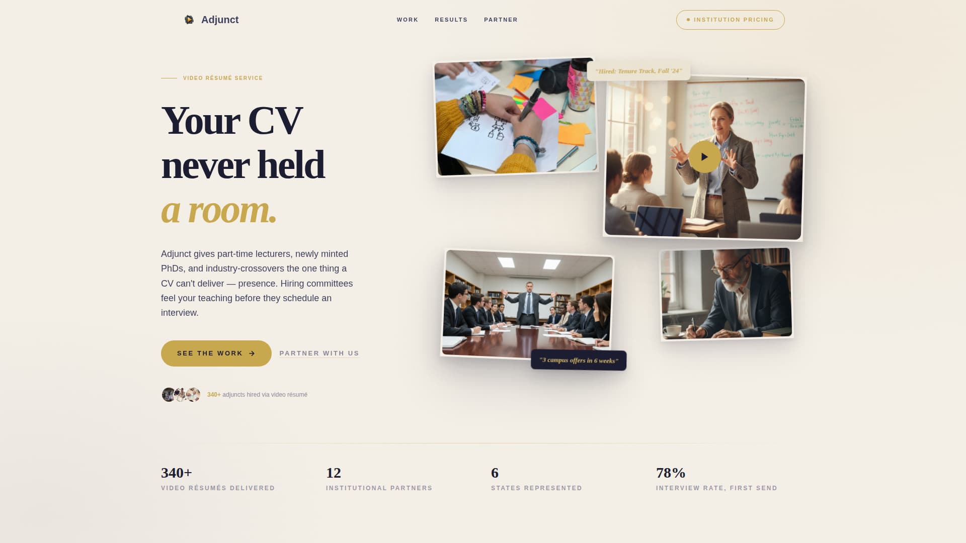 Adjunct - Prestigious Academic Landing Page Template