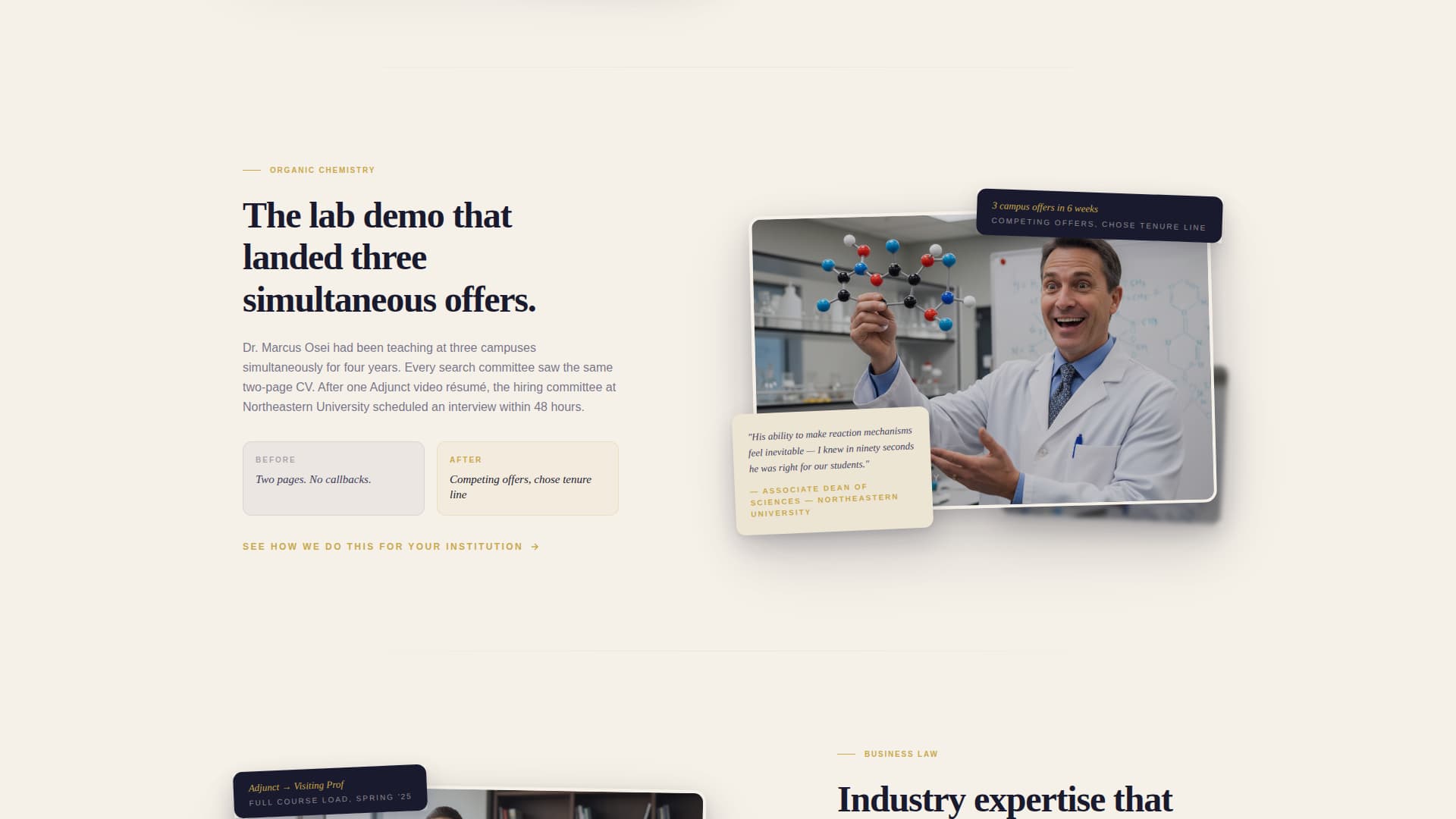 Adjunct - Prestigious Academic Landing Page Template