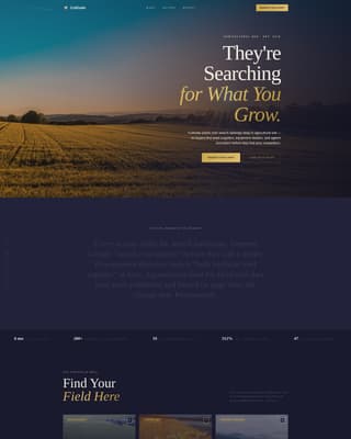 Cultivate - Precision Agriculture SEO Landing Page Template