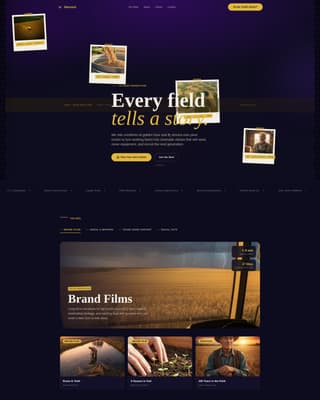 Harvest - Cinematic Agriculture Landing Page Template